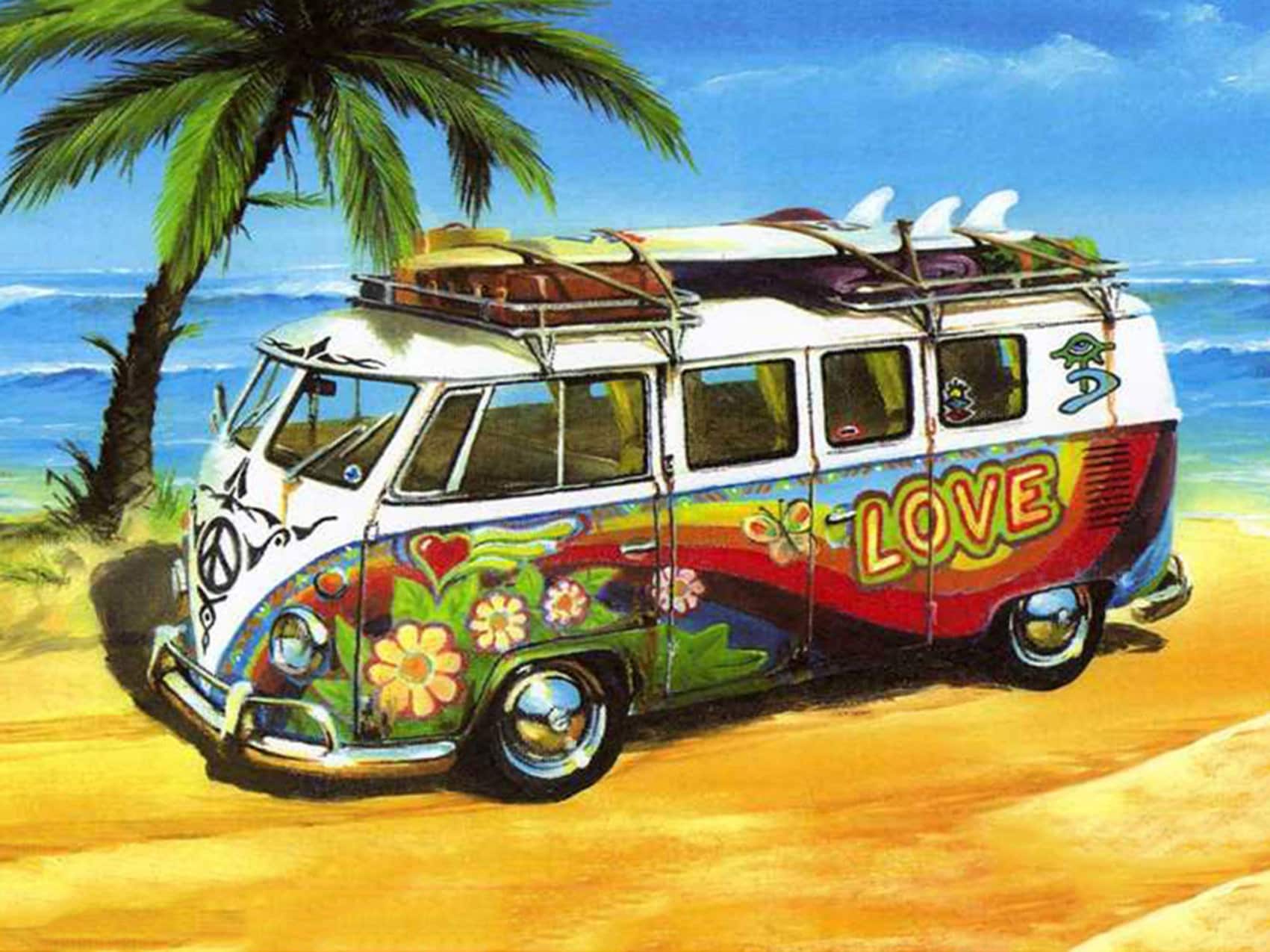 Camper Van Love Mosaic DIAMOND PAINTING by Numbers KIT 5D | Etsy