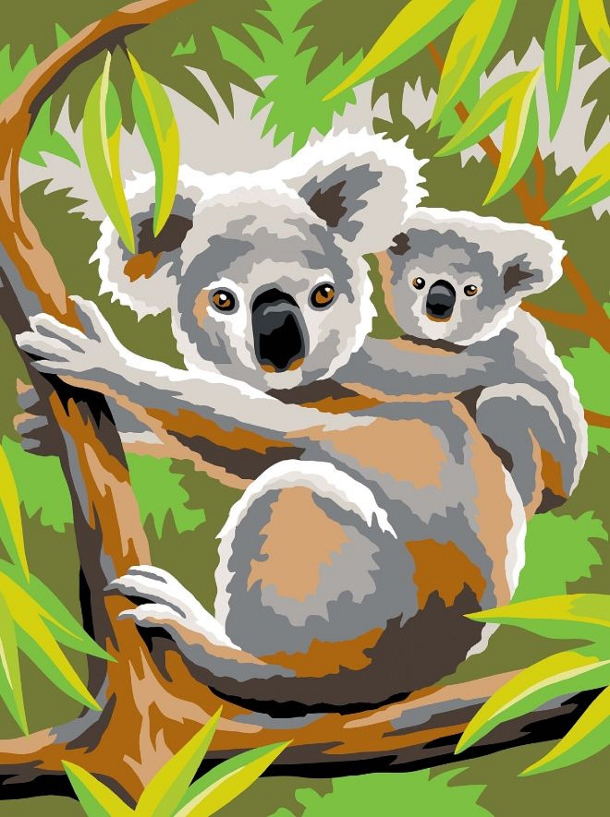 Kids DIY Diamond Dot Paint By Numbers Koala Canvas at