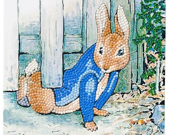 Peter Rabbit Diamond Painting Card Kit, Craft Buddy (18x18cm)