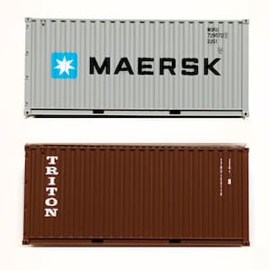 Model OO Gauge 20 Foot Container Twin Pack Dapol 1:76 Scale Models