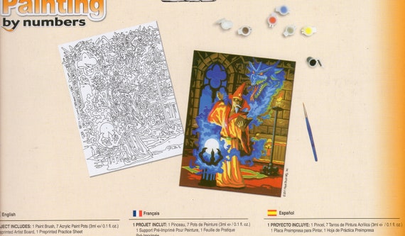 Paint by Numbers Kit MAGIC WIZARD SORCERER Painting Kit, Acrylic