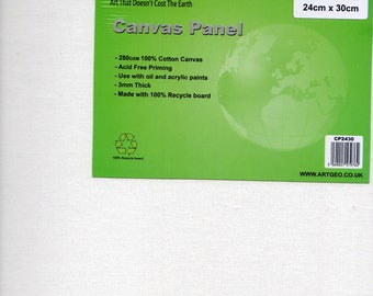 Canvas Art Board: 9.5 x 12 in, 280GSM Cotton Panel