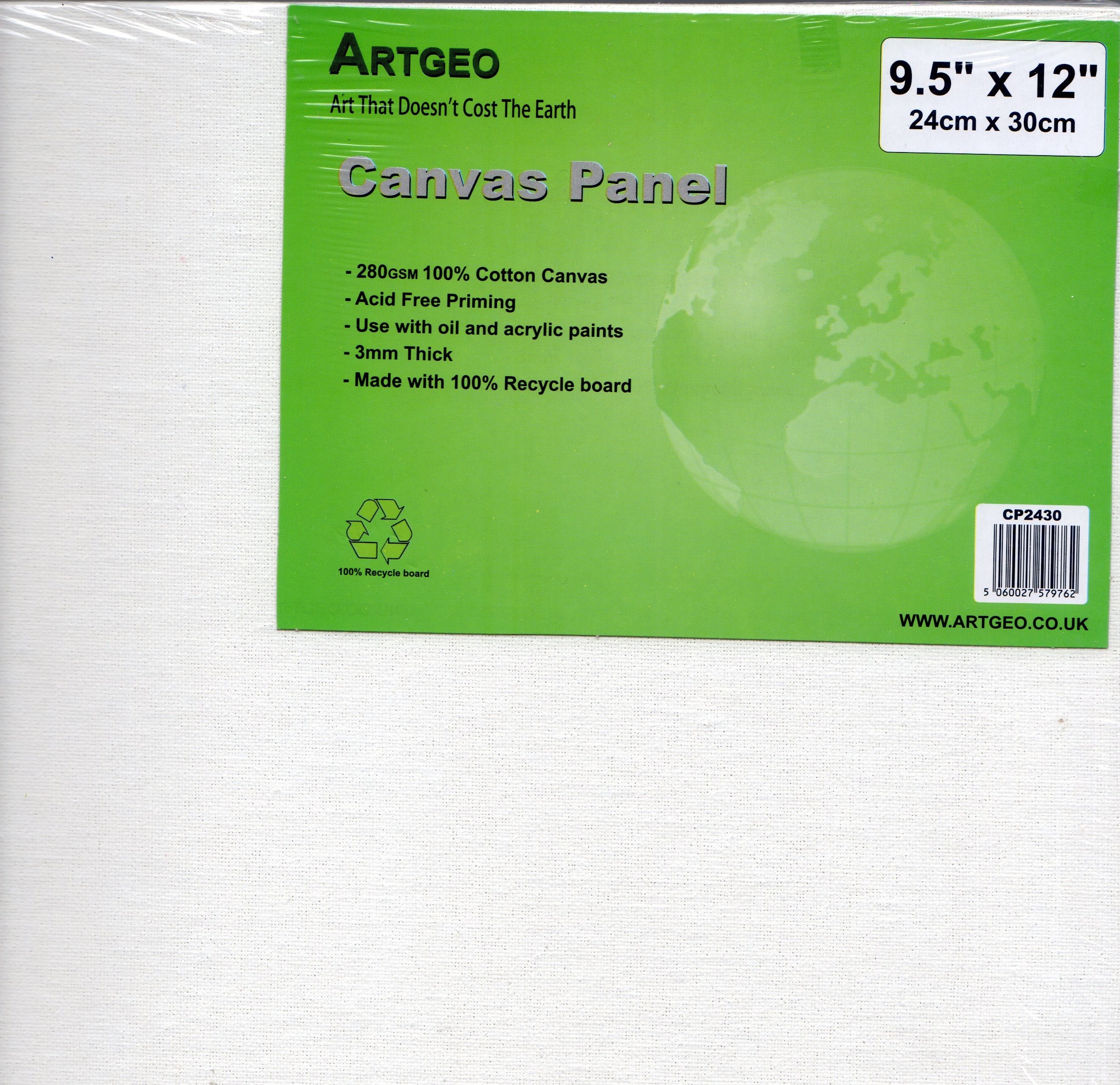 3mm Canvas Panel 12 x 12 Artgeo 30cm x 30cm Canvas Panels Stationery
