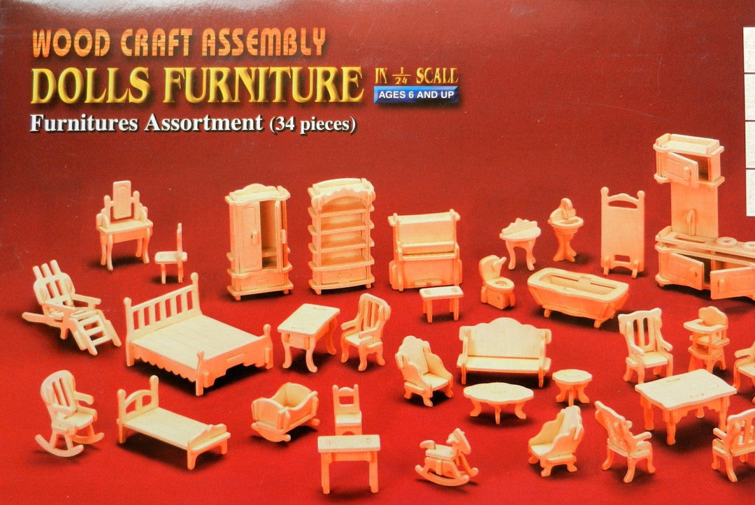 Dolls House MODEL FURNITURE KIT 34 Piece in 24th Scale Etsy
