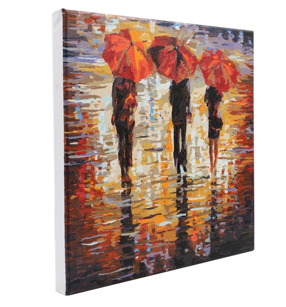  Abstract Lovers Paint by Numbers for Adults-Couple With  Umbrella- Oil Painting for Kids Ages 8-12 Adult Paint by Number Kits on  Canvas Acrylic Oil Painting Paintwork with Paintbrushes16x20Frameless