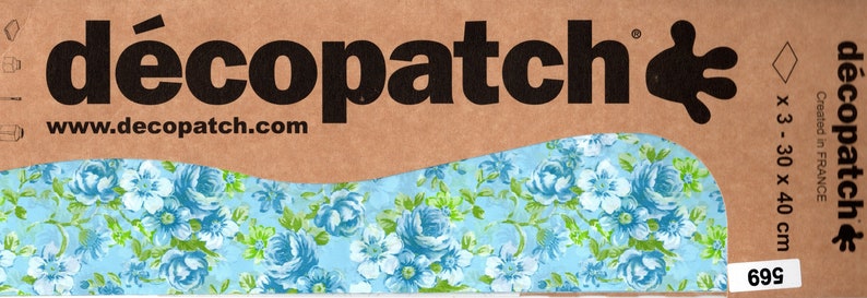FLOWER PRINT Decoupage Paper Sheets, Brand New Decopatch Decorative Tissue Papers image 9