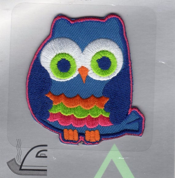 Colourful Owl The Craft Factory Applique Motif Iron on//Sew On