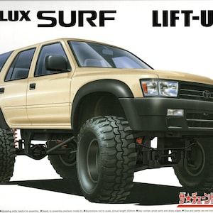 Model Car Kit Toyota Hilux Surf Lift Up &#39;91 Aoshima 1:24 Scale Plastic Model Kit