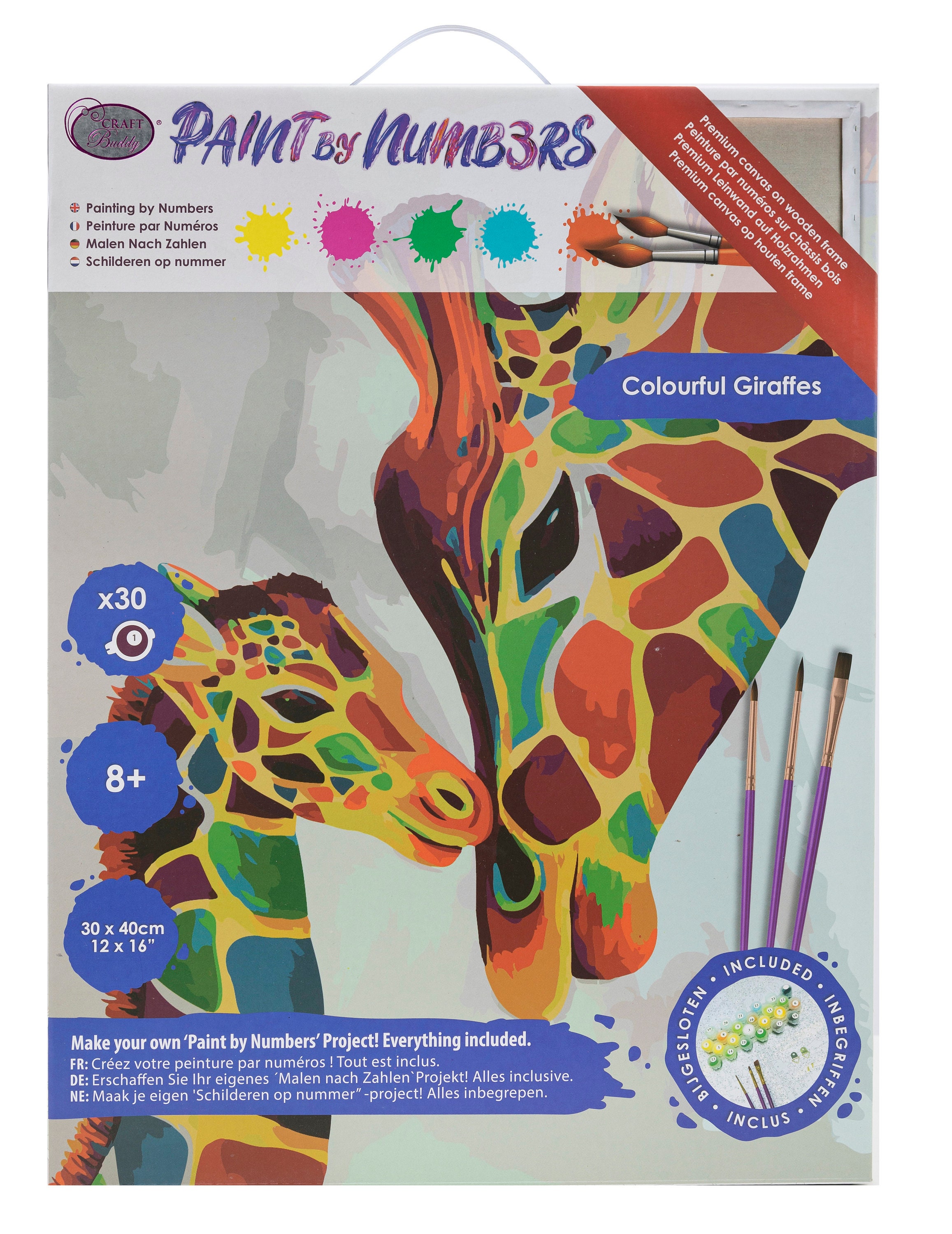 Paint by Numbers Kit COLOURFUL GIRAFFES Canvas Painting Kit on Etsy
