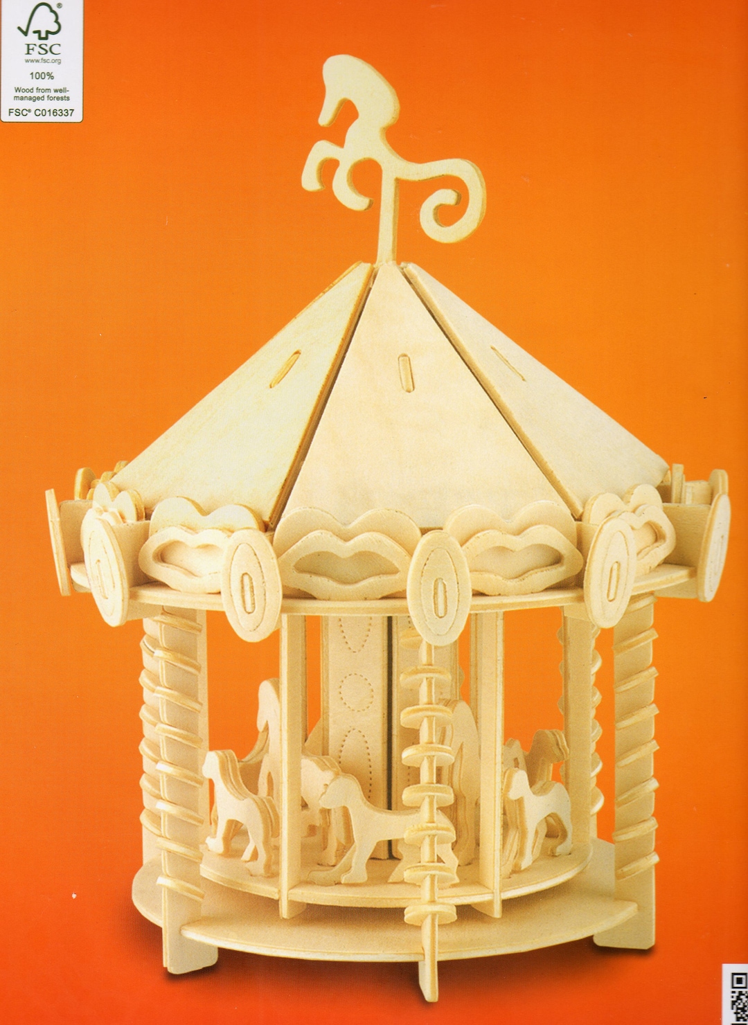Carousel WOODEN MODEL KIT Wood Craft Kit 3D Puzzle Etsy UK