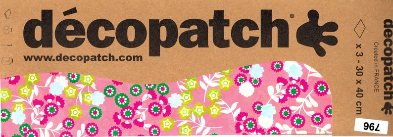 FLOWER PRINT Decoupage Paper Sheets, Brand New Decopatch Decorative Tissue Papers image 7