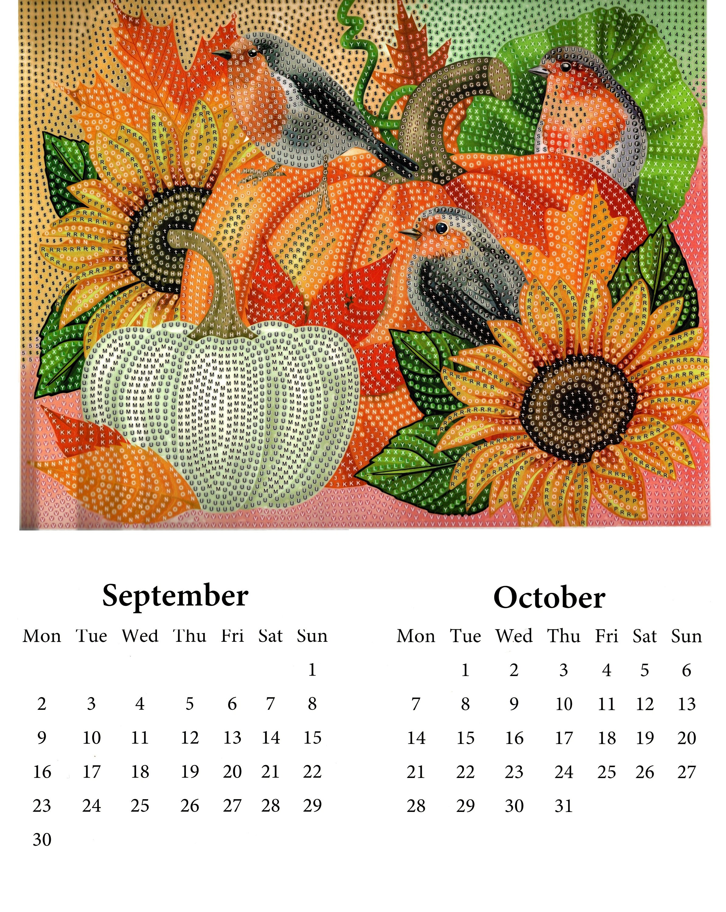 2024 Calendar DIAMOND PAINTING KIT Partial Drill Crystal Art Craft Buddy  Wall Calendar - Etsy