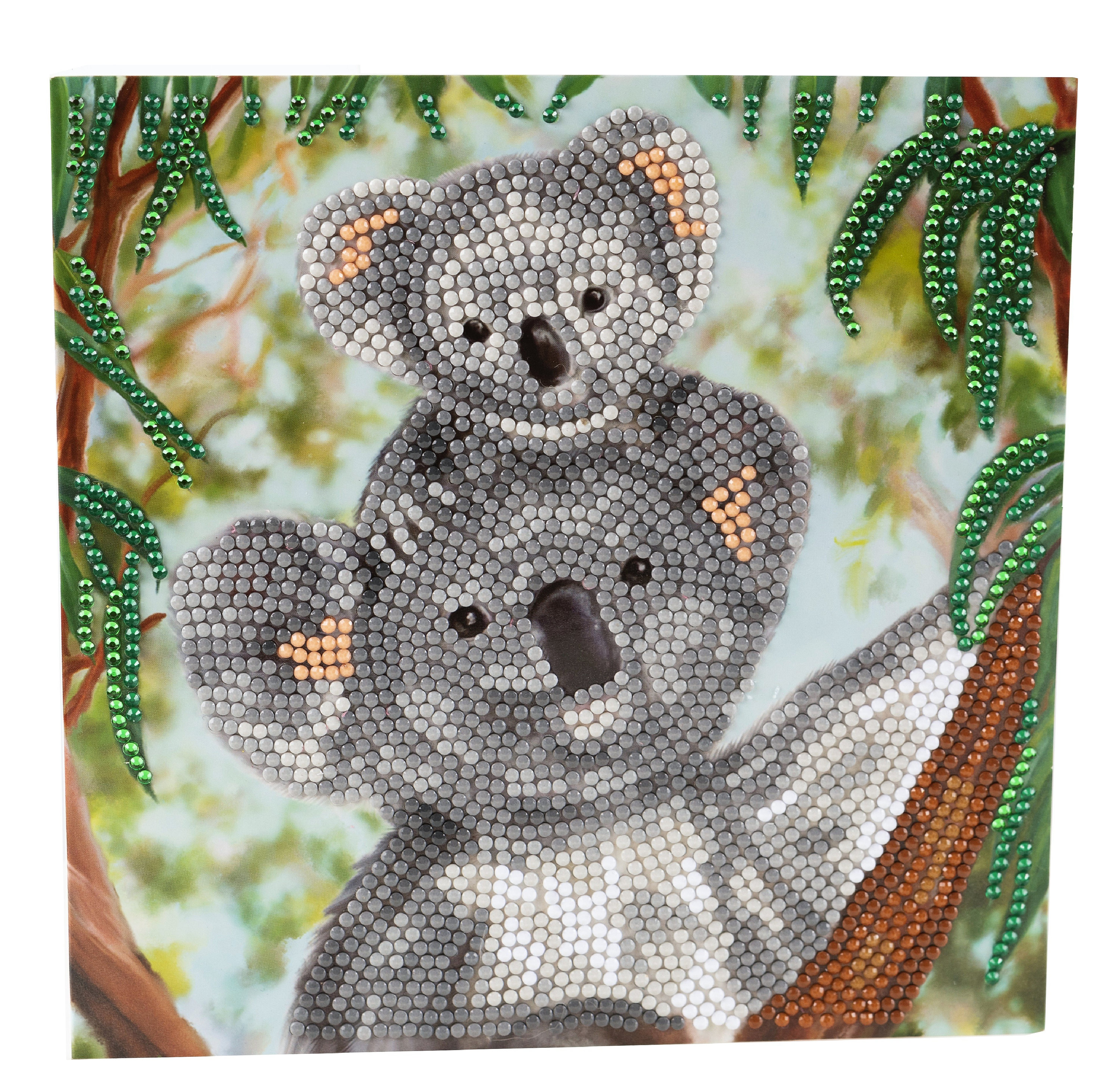 Diamond Painting CARD KIT Baby Koala Cuddles 18 X 18 Cm Crystal