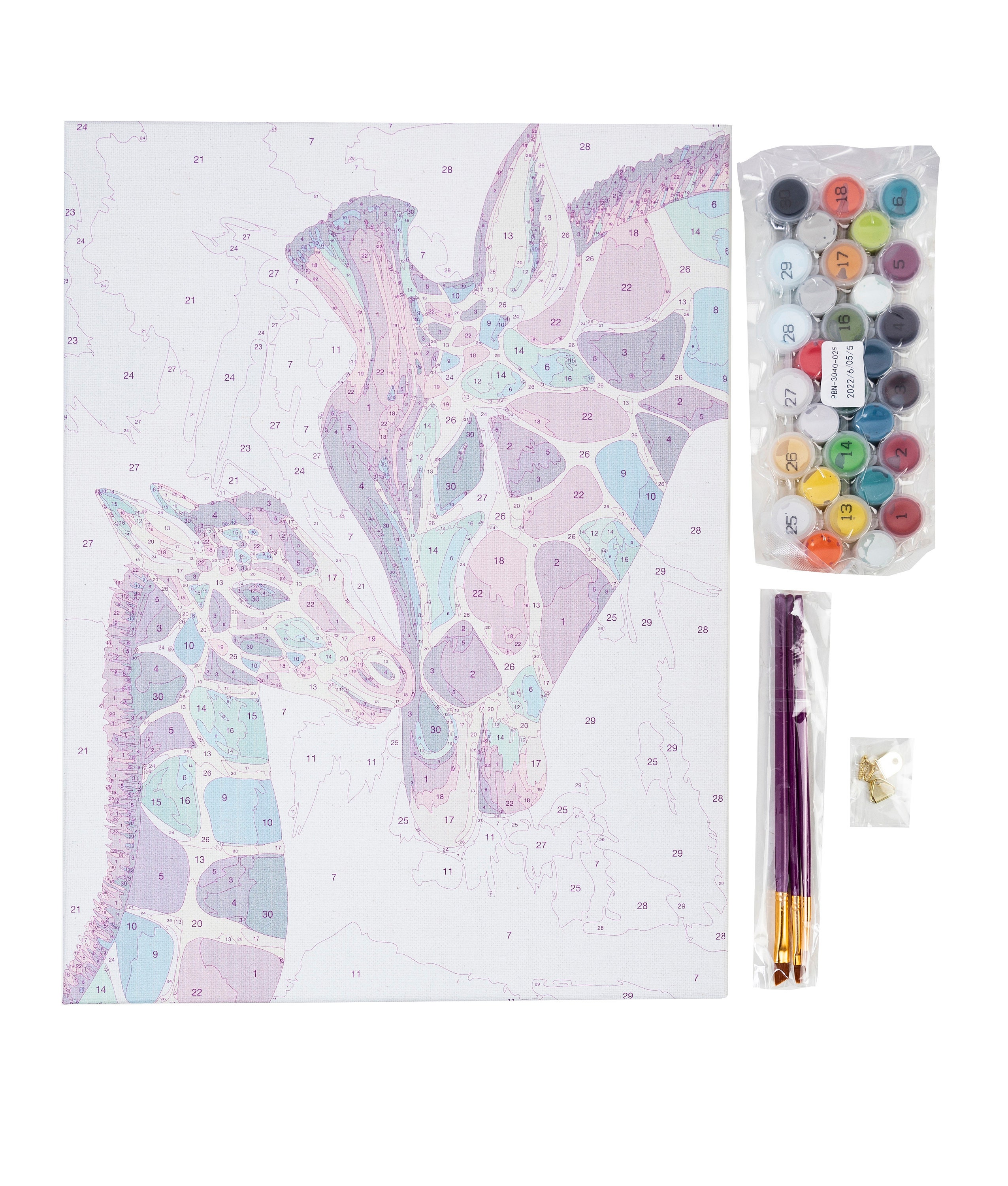 Paint by Numbers Kit COLOURFUL GIRAFFES Canvas Painting Kit on Etsy