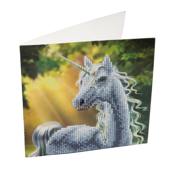 Craft Buddy 18cm DIY Crystal Art / Diamond Painting Card Kit - Horse 