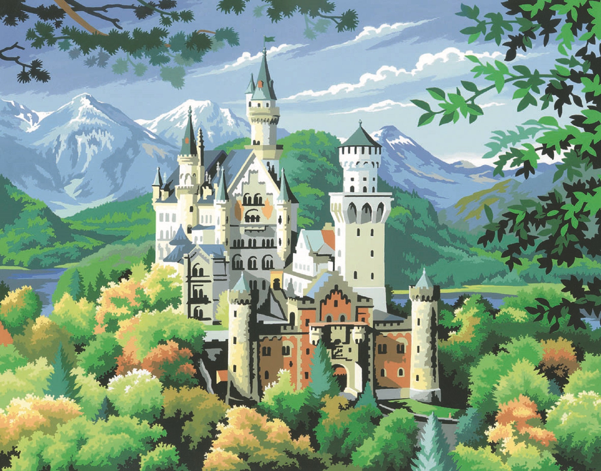 Wonderful Fairy Castle Paint By Numbers 