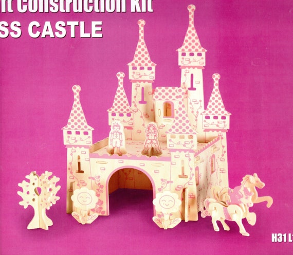 Kit de modèle en bois de château de princesse, tout nouveau kit d'artisanat  en bois de puzzle 3D -  France