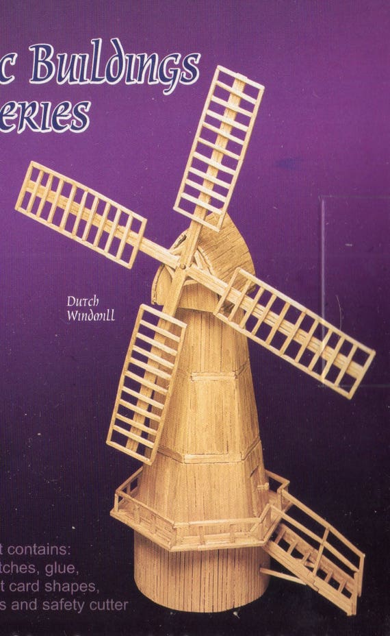 DUTCH WINDMILL Matchstick Model Craft Kit Brand New Etsy