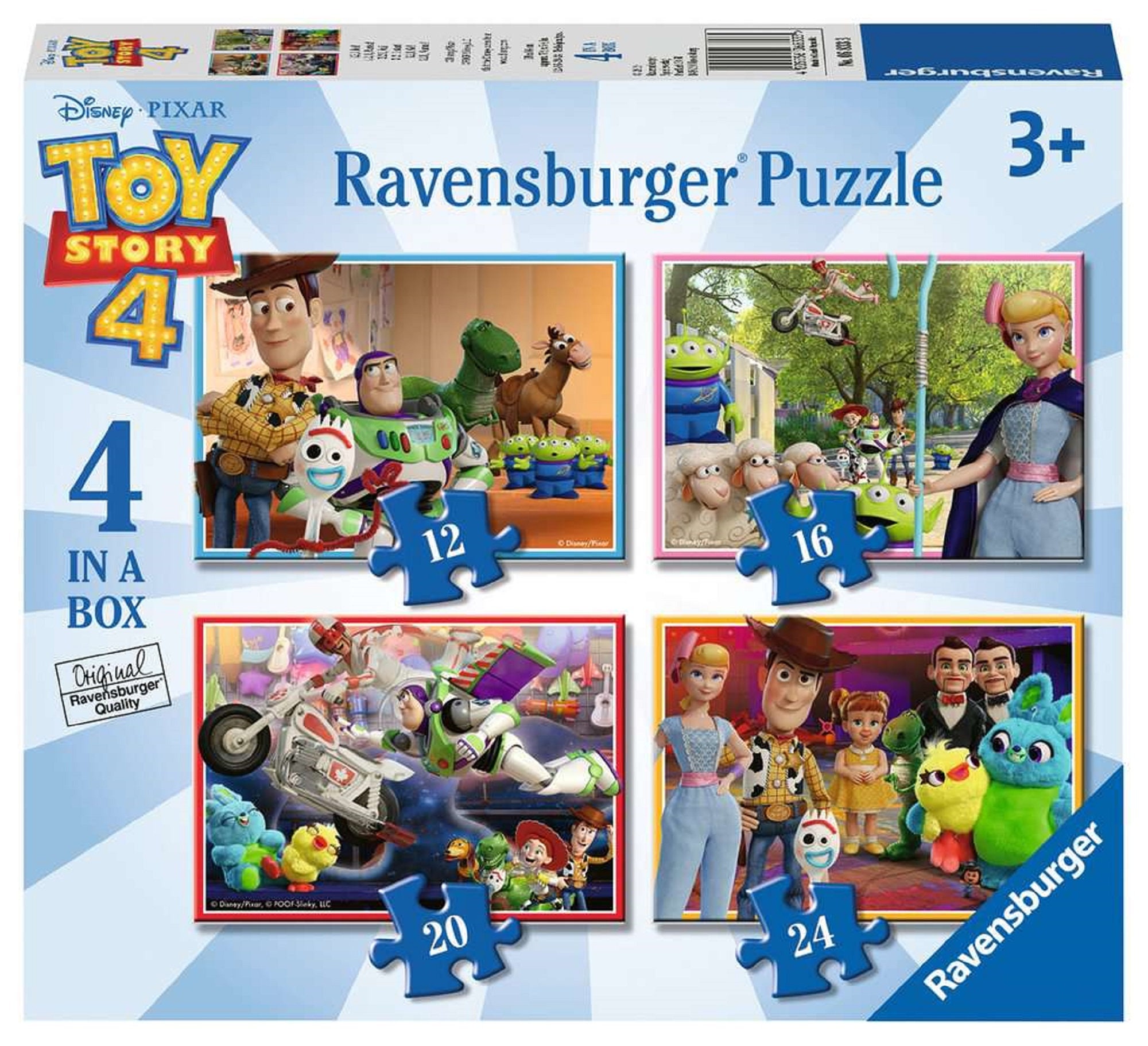 7 PUZZLE SET) Disney Toy Story 4 Jigsaw Puzzles- W/ Wood Storage Box - NEW