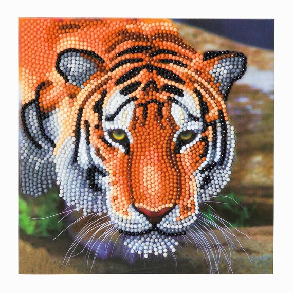 DIAMOND PAINTING CARD Kit Tiger Card Kit 18 X 18 Cm Crystal Art Craft Buddy  Diamond Dots Partial Drill 