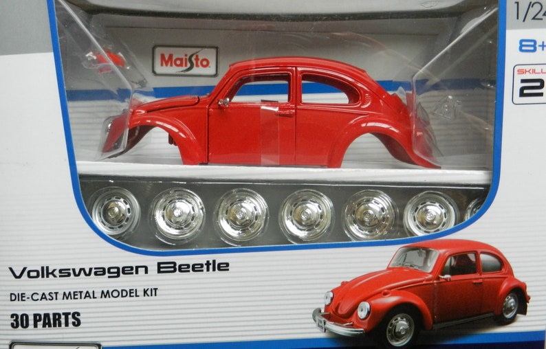 Volkswagen Beetle DieCast Metal MODEL CAR KIT Scale 124 Etsy