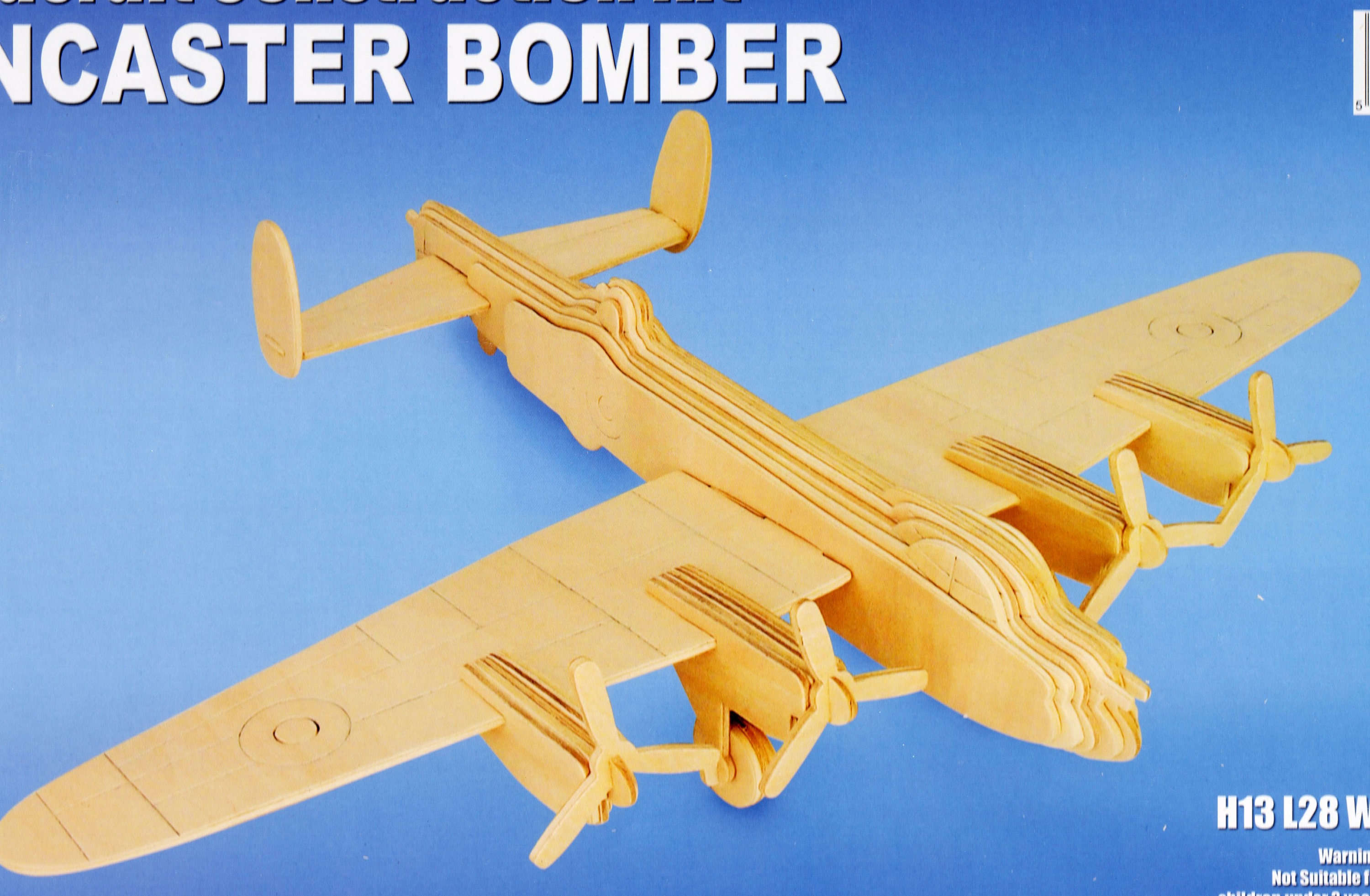 Lancaster Bomber MODEL PLANE KIT Wood Craft Kit 3D Puzzle 