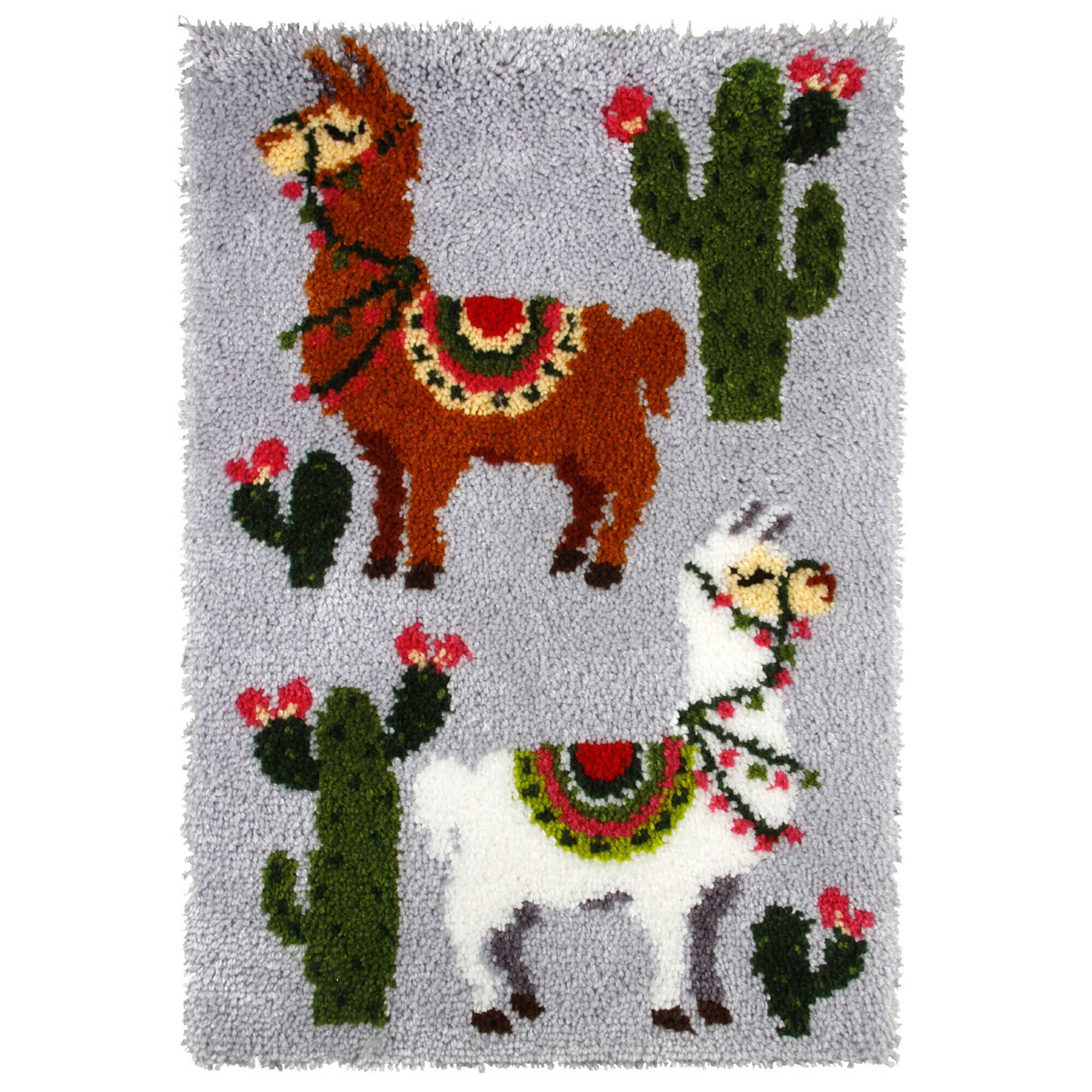 LLAMAS WITH CACTUS Latch Hook Rug Kit Brand New Rug Making Etsy