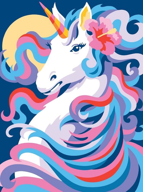 Girl On Unicorn Paint By Numbers - Numeral Paint Kit
