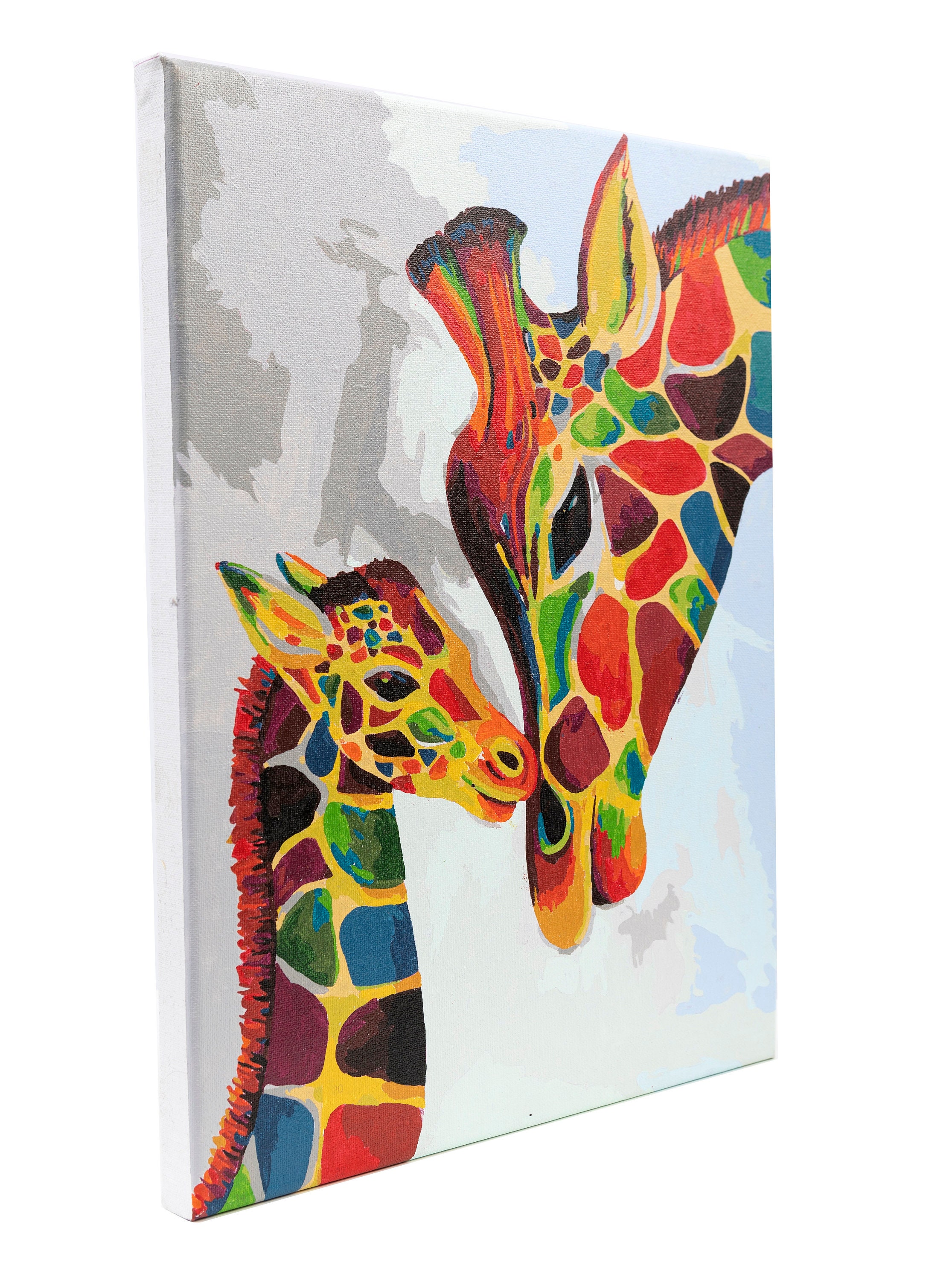 Paint by Numbers Kit COLOURFUL GIRAFFES Canvas Painting Kit on Etsy
