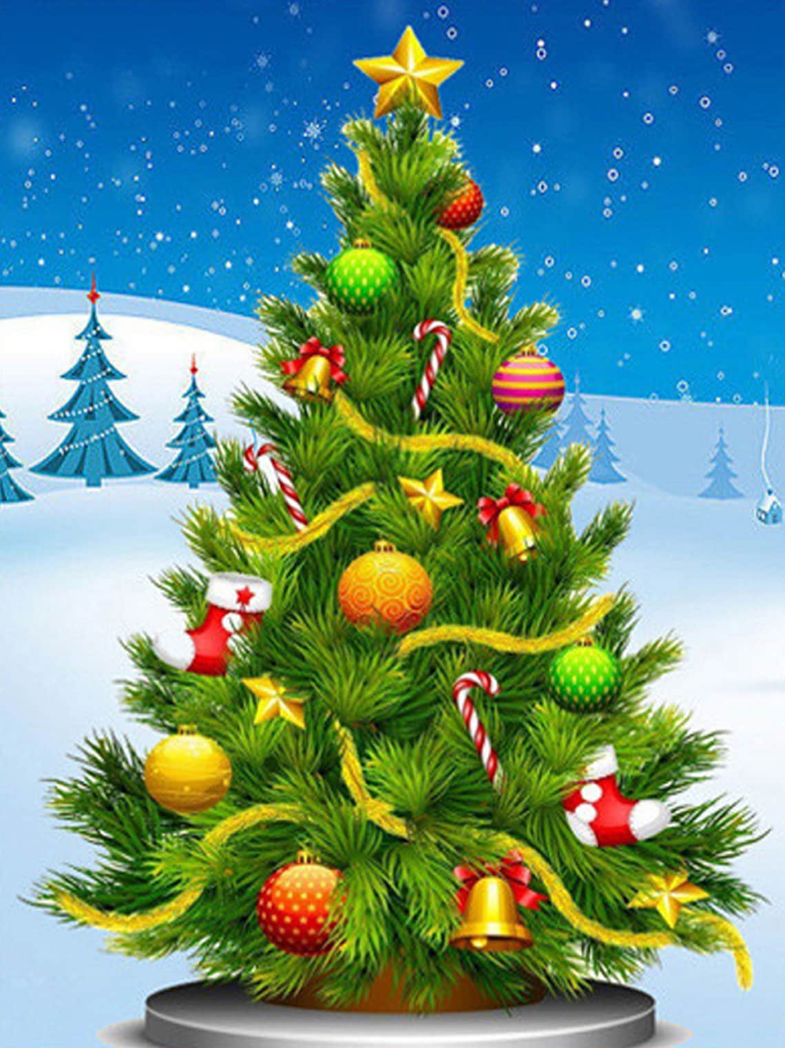 Christmas Tree DIAMOND PAINTING KIT Crystal Dot Art Etsy UK