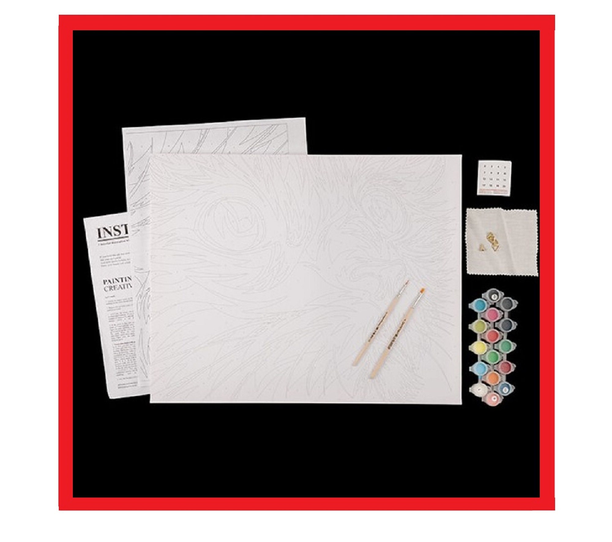 PAINT by NUMBER Kit Adult ,valley Landscape Minimal Nordic Style