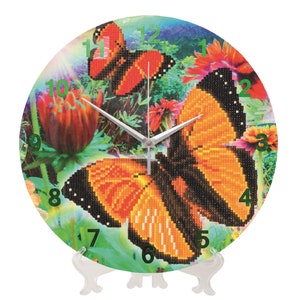 Fantasy Dream Catcher Clock Diamond Painting Kits for Adults, Butterfly