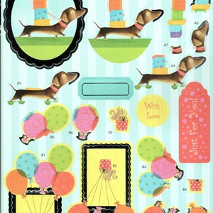 Set aus 5 folierten Die Cut Bögen für 3D Topper Kartenherstellung Decoupage Scrapbooking Papierhandwerk