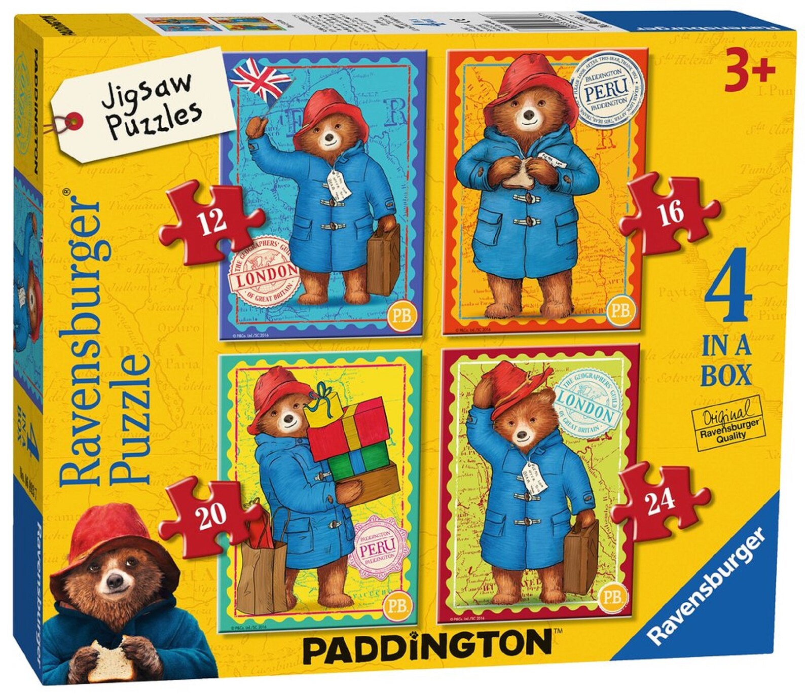 Paddington Bear 4 in A Box JIGSAW PUZZLE RAVENSBURGER 068937 Etsy