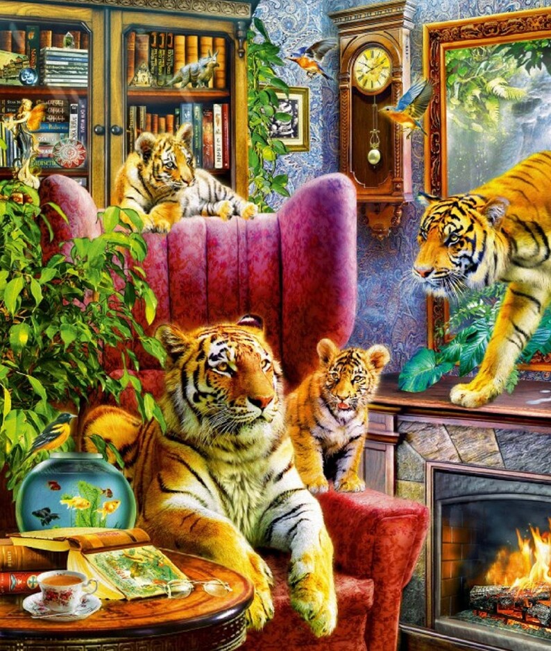 Tigers Coming to Life 1000 pcs JIGSAW PUZZLE from Bluebird Etsy