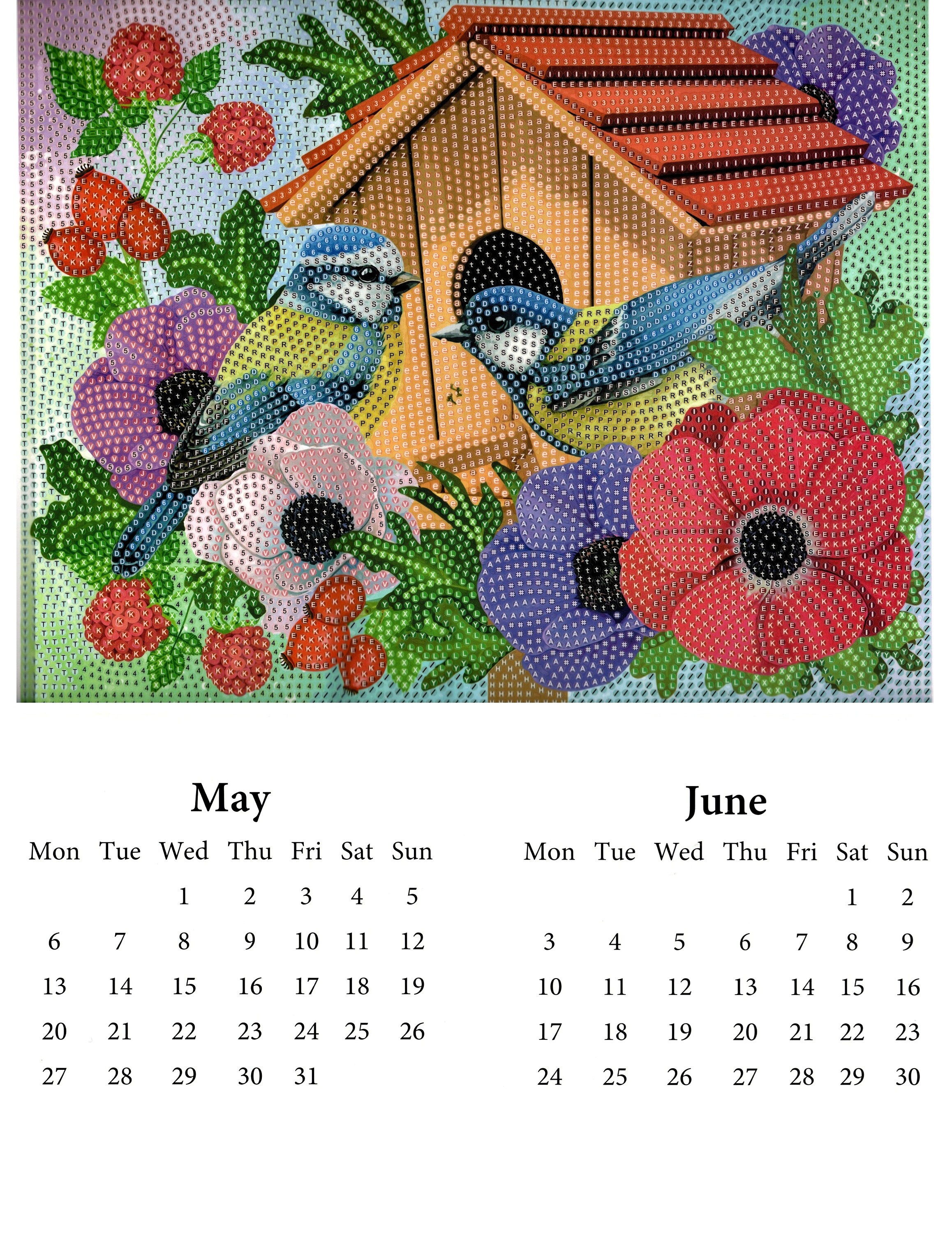 2024 Calendar DIAMOND PAINTING KIT Partial Drill Crystal Art Craft Buddy  Wall Calendar - Etsy