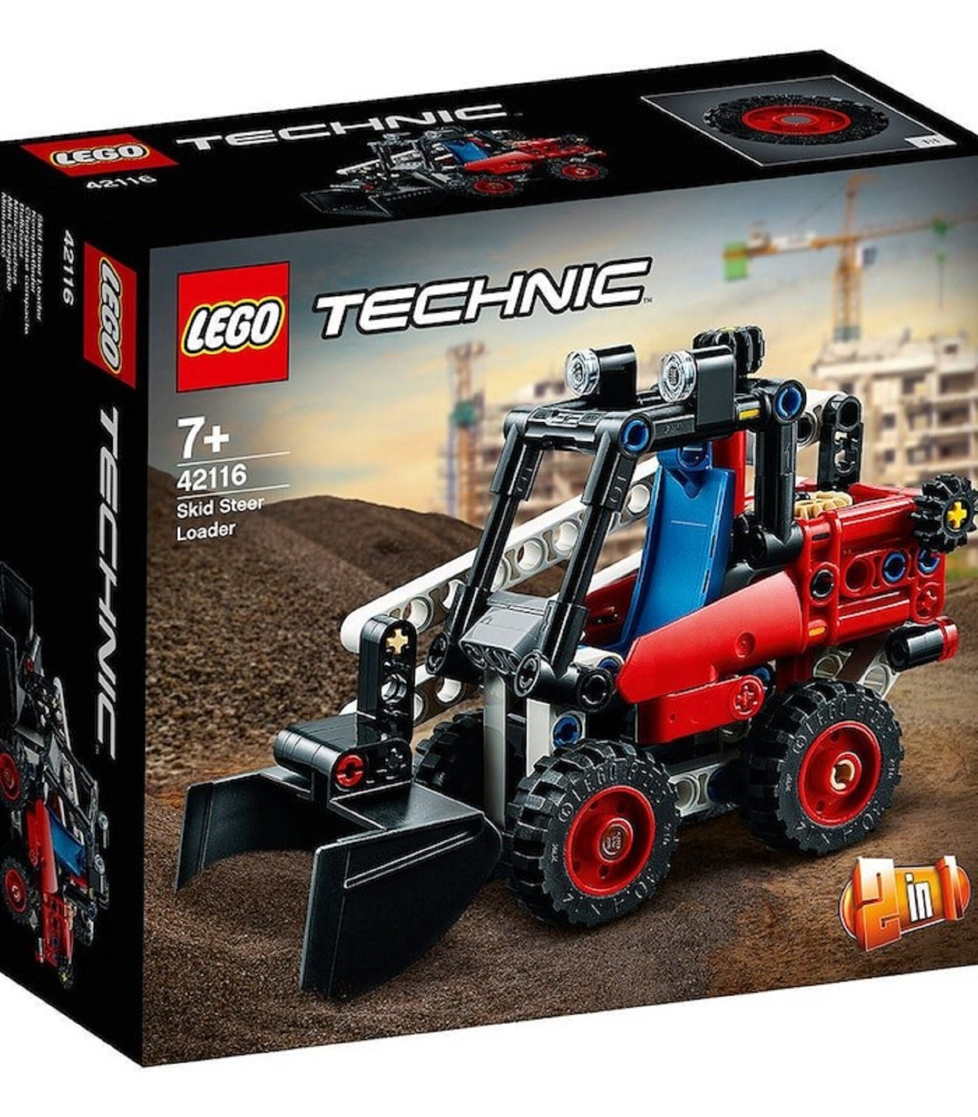 LEGO TECHNIC 2 in 1 Skid Steer Loader Hot Rod Car Kit Set 42116
