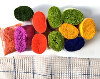 Knüpfteppich Canvas Set: Vorgeschnittenes Acrylgarn, Teppichläufer, 108 x 24 cm