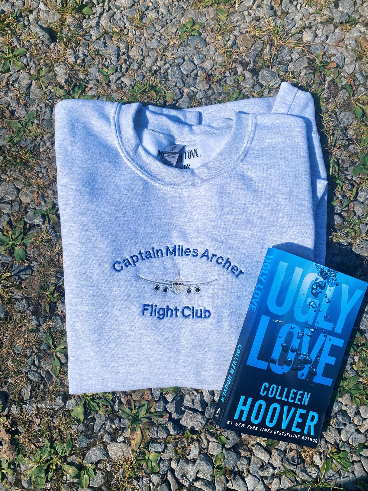 Captain Miles Archer Embroidered Crewneck Inspired by Ugly Love (Colleen Hoover) Romance Bestseller Booktok