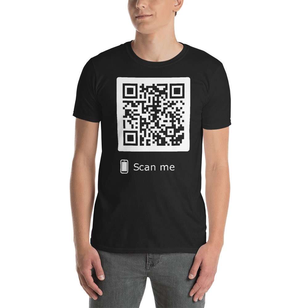 Never Gonna Give You Up Rickroll Qr Code T Shirt Etsy - rick astley never gonna give you up roblox id