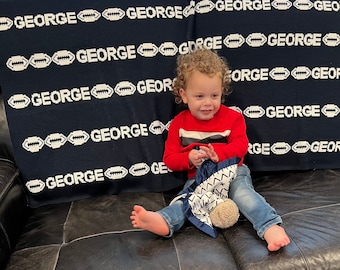 Custom Knit Personalized Blanket-large size