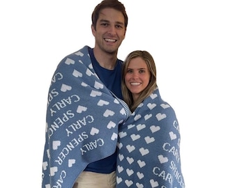 Custom Knit Personalized Blanket-large size