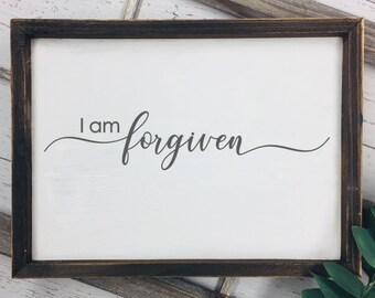 I Am Forgiven SVG File | Christian Sayings | Christian Home Decor | Christian Crafting | VINYL | DIY