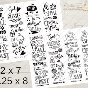 Matthew Bible Journaling Margin Strips|Bible Journaling|Bible Templates|Christian Bookmarks|Prayer Journaling