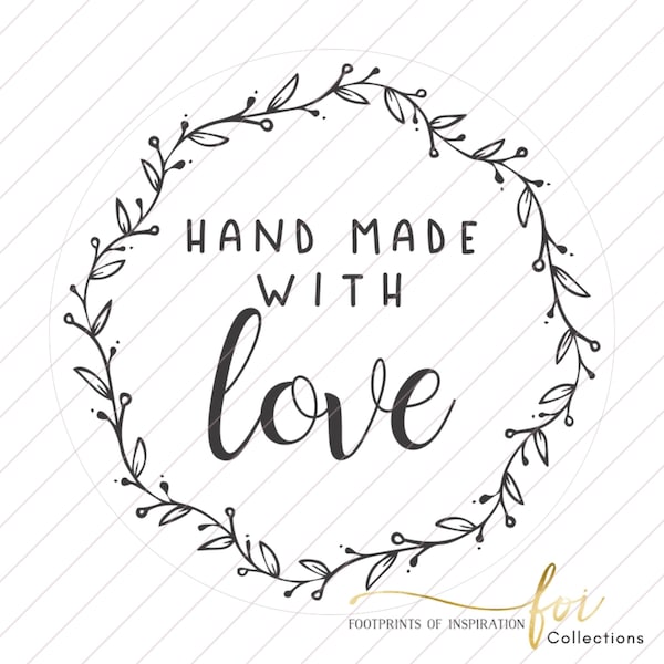 Hand Made With Love SVG | PDF Stickers