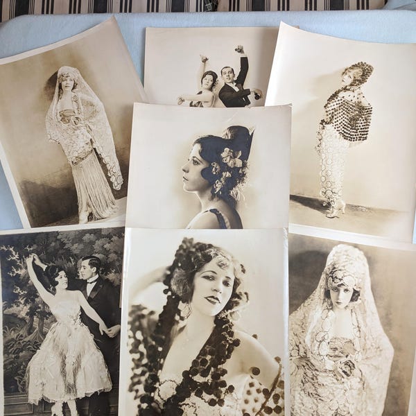 RESERVED - 7 original Apeda studio NYC photos, Rita Hayworth's father and aunt; Spanish dancers: Elisa & Eduardo Cansino