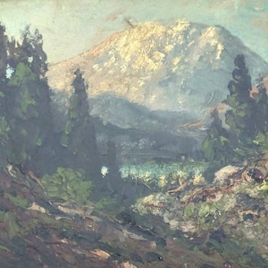 Impasto Oil Painting: Sierra Mountains, Framed & Glazed