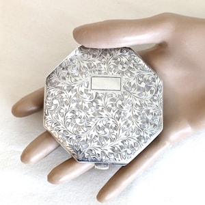 950 Sterling Silver Compact - Etsy