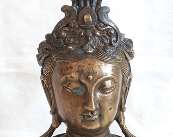 アジアの鋳造ブロンズ仏像：20世紀初頭の装飾（11 1/2インチ） - Etsy 日本