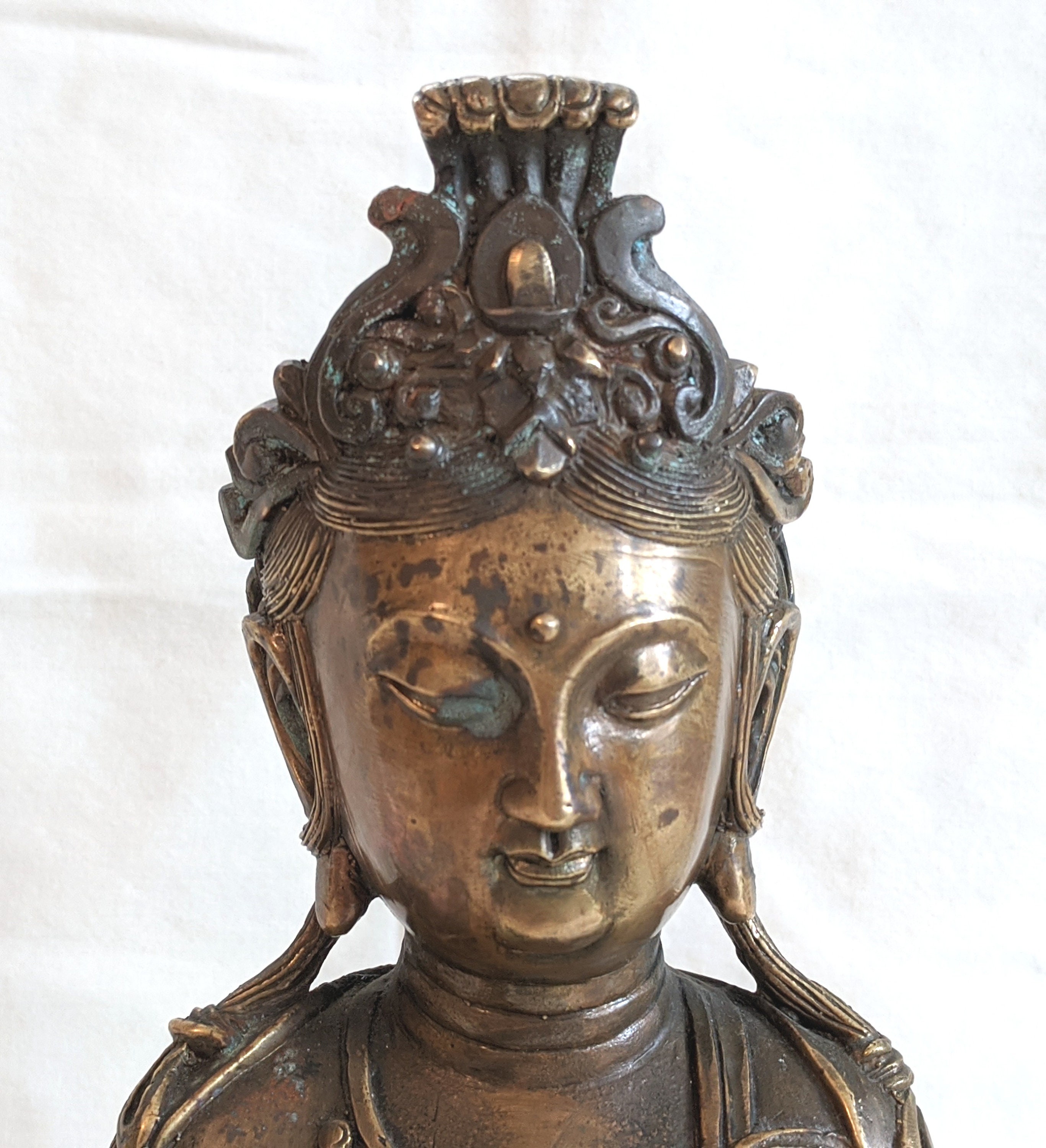 古銅 仏像 古代 仏像古銅製，時代物，古董品，細工，（旧家藏出し）高10cm，重